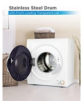 Commercial Care 3.5 Cu. Ft. Portable Dryer, 120V Electric Dryer for Clothes, Front Loading Dryer Machine Holds Up To 13.2 lbs. or 6 kg. of Laundry, St