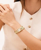 Tommy Hilfiger Women's Quartz Gold Tone Stainless Steel Bracelet Watch, 20.50mm x 25.20mm