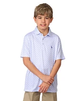 Tailorbyrd Boys Golf Carts Printed Performance Short Sleeve Polo
