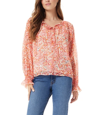 Sam Edelman Women's Kelsie Pop Over Blouse Top