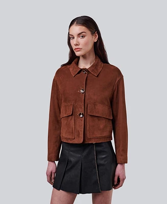 Furniq Uk Women's Cropped Suede Jacket, Created for Macy's
