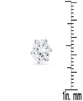 Steeltime Unisex Stainless Steel Oxidized Simulated Diamonds Stud Earrings