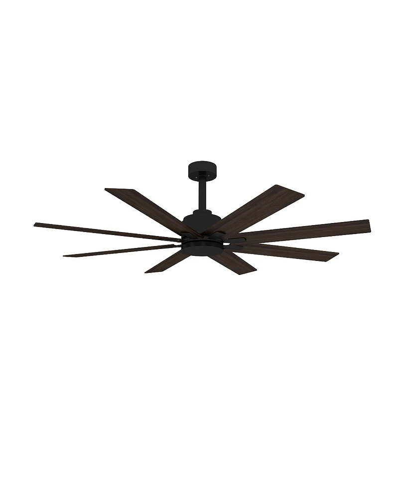 65 inch ceiling fan without light, can be used both indoors and outdoors, with remote control, reversible Dc motor, no noise, suitable for bedroom, li