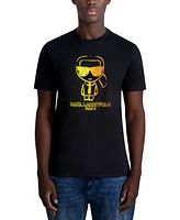 Karl Lagerfeld Paris Men's Outline Character Logo Graphic T-Shirt