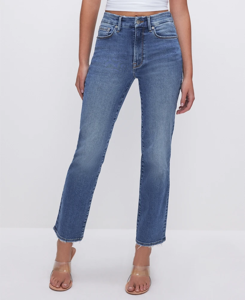 Good American Women's Always Fits Legs Straight-Leg Jeans