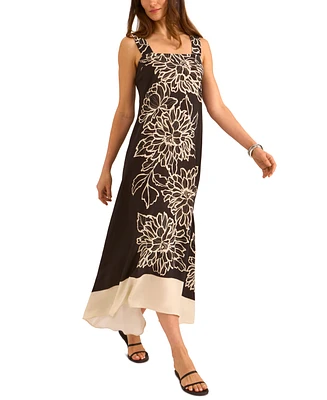 Vince Camuto Women's Square-Neck Floral-Print Maxi Dress