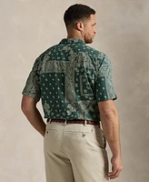 Polo Ralph Lauren Men's Big & Tall Bandanna-Print Camp Shirt