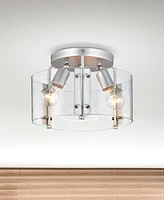 Home Accessories 13" Fortuna 2-Light Indoor Semi-Flush Mount Ceiling Light