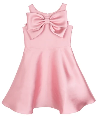 Rare Editions Toddler and Little Girls Mikado Bow Bodice Dress