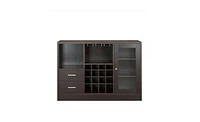 Solid Wood Frame with Five Shelves and Two Drawers – Durable Storage Unit for Home or Office