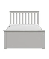 Solid Wood Bed with Pull-Out Trundle – Space-Saving Twin Frame for Kids or Guest Room