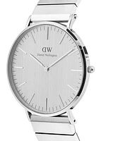 Daniel Wellington Men's Analog Silver Tone Stainless-Steel Watch, 40mm