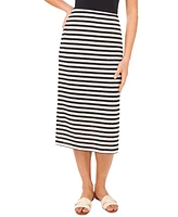 Vince Camuto Women's Striped Relaxed Pull-On Midi Skirt