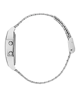 adidas Unisex Digital Silver-Tone Stainless Steel Watch, 36mm
