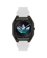 adidas Unisex Analog White Silicone Watch, 39mm