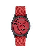 adidas Unisex Analog Red Nylon Watch, 39mm