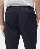 Mango Men's Seersucker Cotton Pants