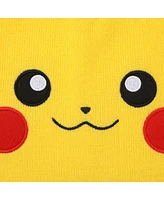 Pokemon Men's Pokemon Pikachu Face Yellow Cuffless Beanie