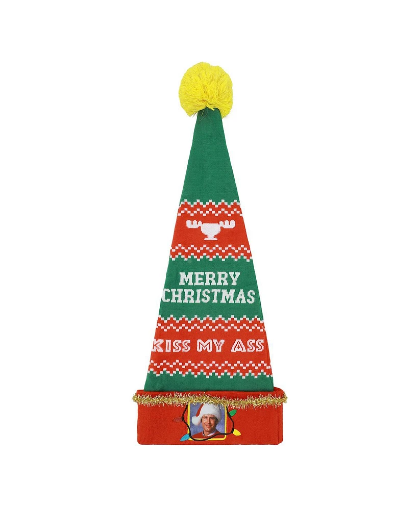 National Lampoon Men's 's Christmas Vacation Clark Red & Green Santa Hat