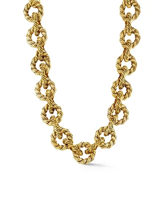 Rachel Zoe Gold Plated Chunky Twist Link Choker Necklace