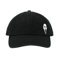 Ghostface Men's Dad Plain Black Embroidered Patch Hat with pre-curved bill for Men