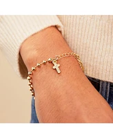 Cross Ball Chain Bracelet Adjustable