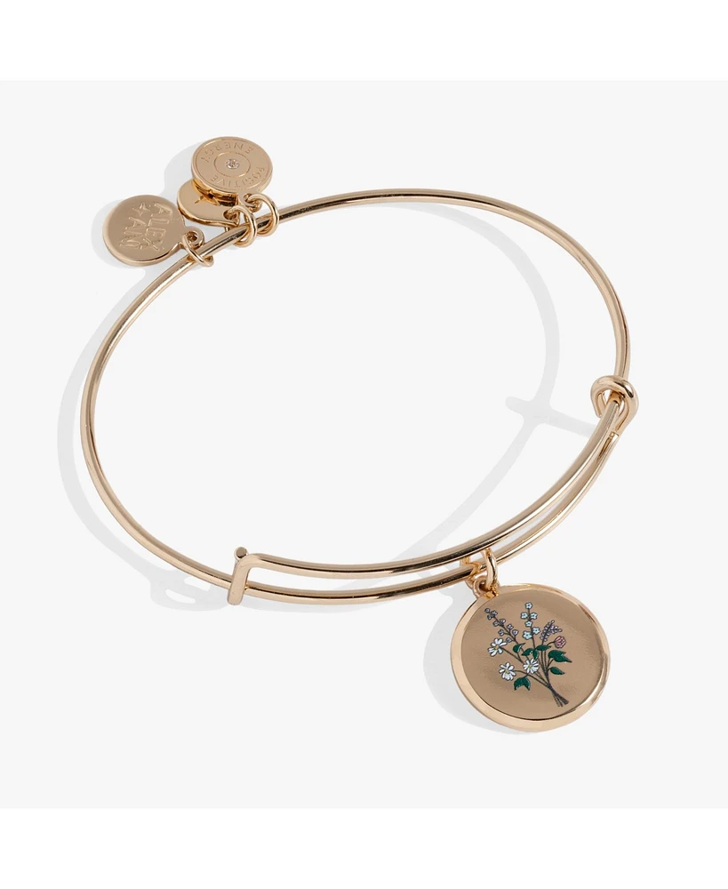 Flower Anniversary Bangle Bracelet