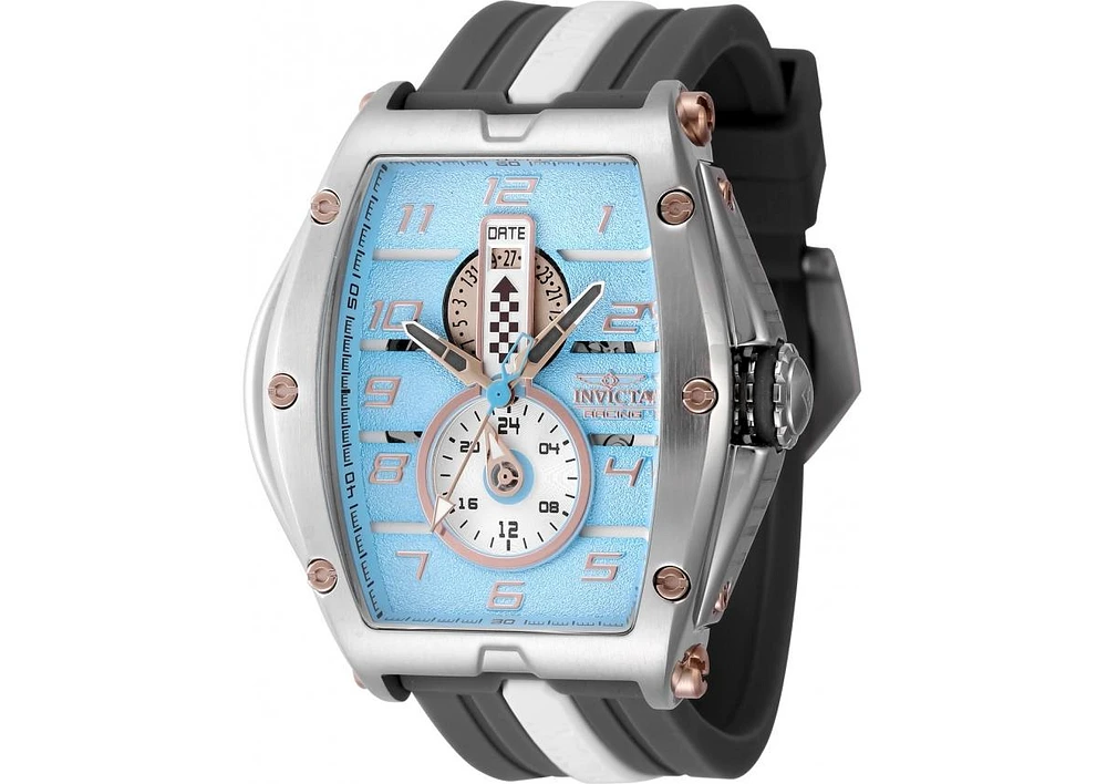 Invicta Men's 47385 Invicta Racing Quartz Multifunction White, Silver, Brown, Rose Gold, Light Blue Dial Watch
