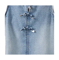 Cotton On Little Girls Little/Big Betty Bow Sleeveless Denim Dress