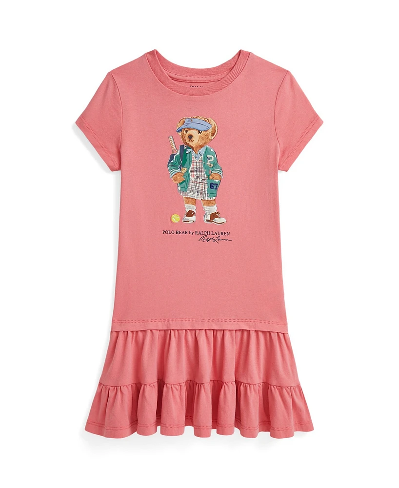 Polo Ralph Lauren Toddler and Little Girls Bear Tiered Jersey Dress