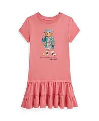 Polo Ralph Lauren Toddler and Little Girls Bear Tiered Jersey Dress