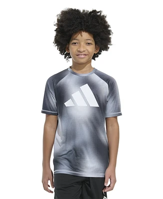 adidas Big Boys Short Sleeve Poly Motion Gradient T-Shirt