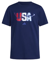 adidas Big Boys Short Sleeve Usa Friends T-Shirt