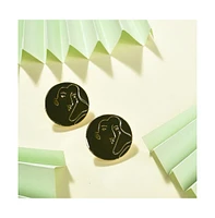 Sohi Women's Textured Stud Earrings