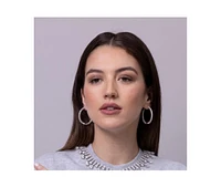 Anna Zuckerman Inside Out 1.50tcw Cz Crystalline Hoops
