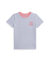 Polo Ralph Lauren Toddler and Little Girls Striped Logo Jersey T-Shirt