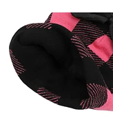 Disney Minnie Mouse Ears Pink Plaid Cuff Beanie
