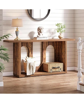 Tribesigns 70.9 inch Long Console Table, Modern Farmhouse Entryway Console Table with Storage, Vintage Sofa Table Narrow Wood Accent Table for Living
