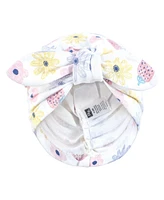 Hudson Baby Baby Girls Hudson Turban Cotton Headwraps, Flowers And Strawberries, 0-24 Months