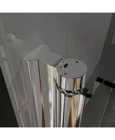 Zachvo Pivot Frameless Shower Door with Clear Glass