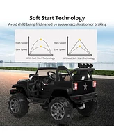12V Electric Ride On Truck with Parental Remote Control and Led Lights