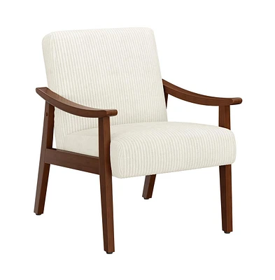 Yaheetech Mid-Century Modern Corduroy Fabric Armchair, Beige