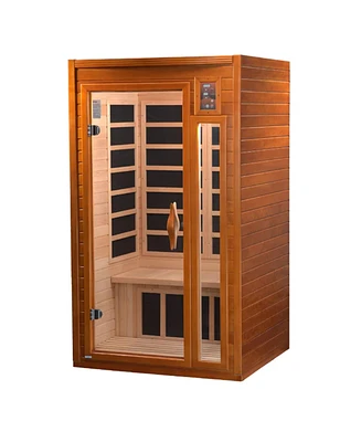 Dynamic Saunas Barcelona 1 to 2 Person Hemlock Wood Infrared Sauna For Home