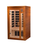 Dynamic Saunas Barcelona 1 to 2 Person Hemlock Wood Infrared Sauna For Home