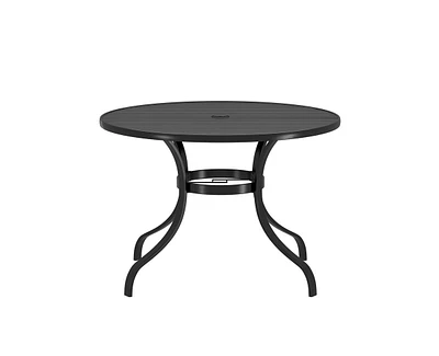 Casainc Round 39.76'' Outdoor Restaurant Steel Table