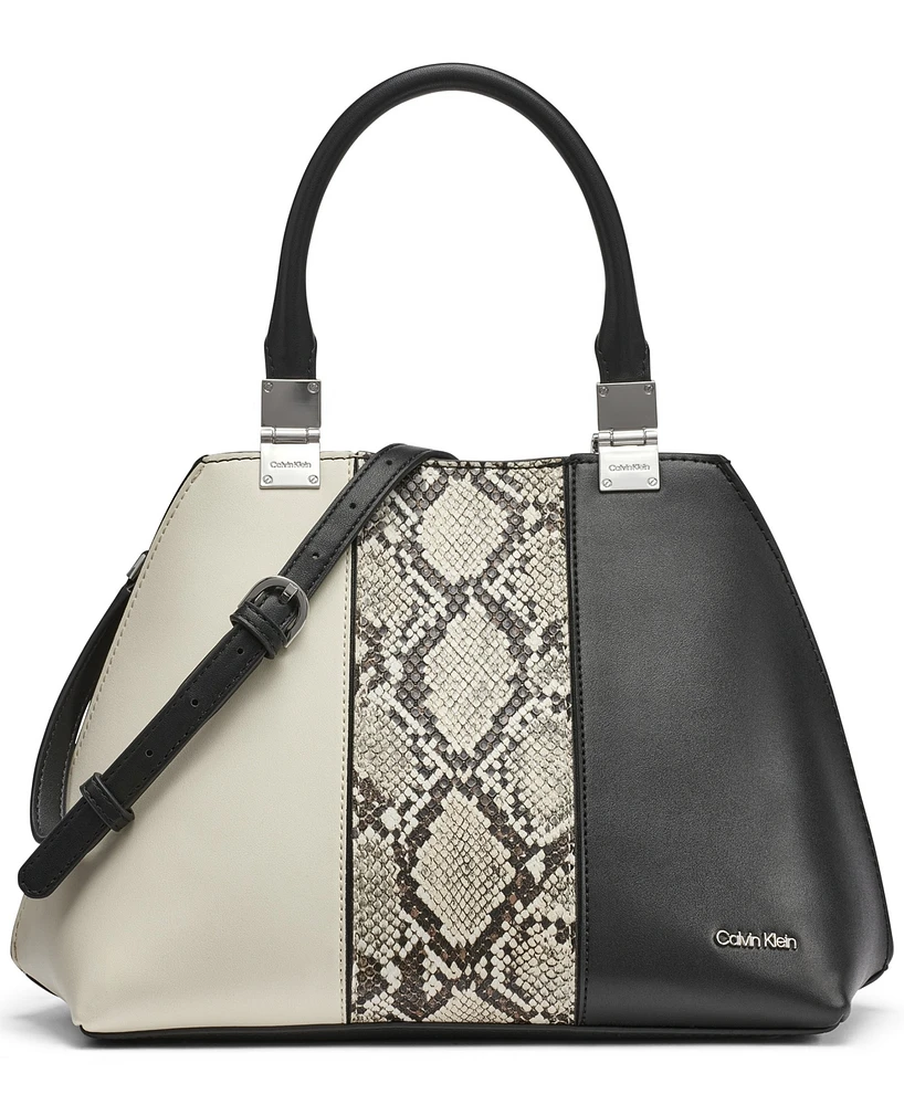 Calvin Klein Granite Convertible Pleated Satchel