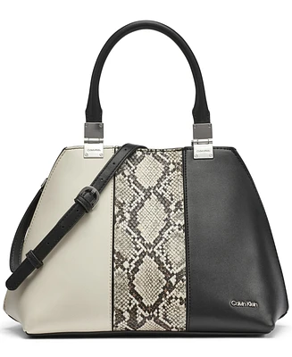 Calvin Klein Granite Convertible Pleated Satchel