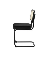 Set of Two Velvet Upholstered Dining Side Chairs with Stylish Design