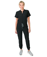 Medgear Women's Scrubs Jumpsuit with 8 Pockets