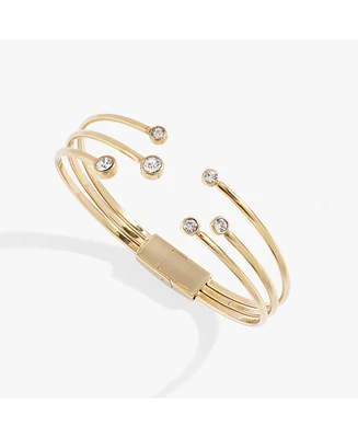 Multi Crystal Hinge Cuff